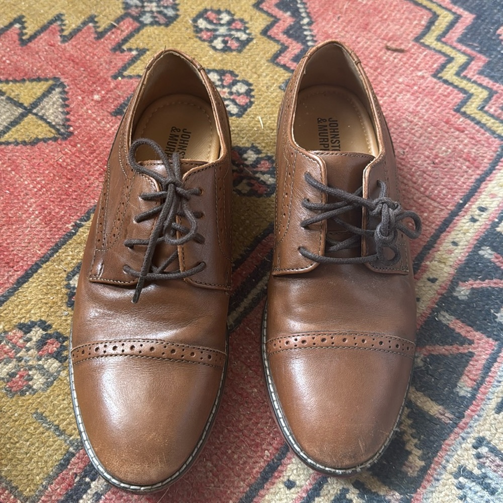 Johnston Murphy Boys’ Conrad Cap Toe Oxfords